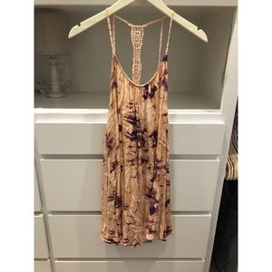 Open back tie dye dress